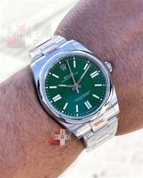 124300 rolex green|rolex green face price.